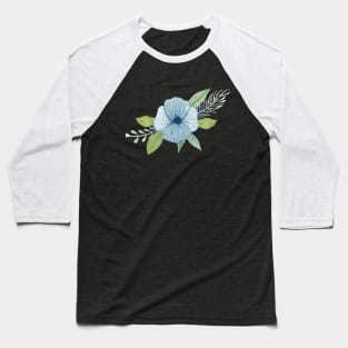 Blue Bouquet Floral Design Baseball T-Shirt